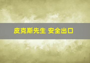 皮克斯先生 安全出口